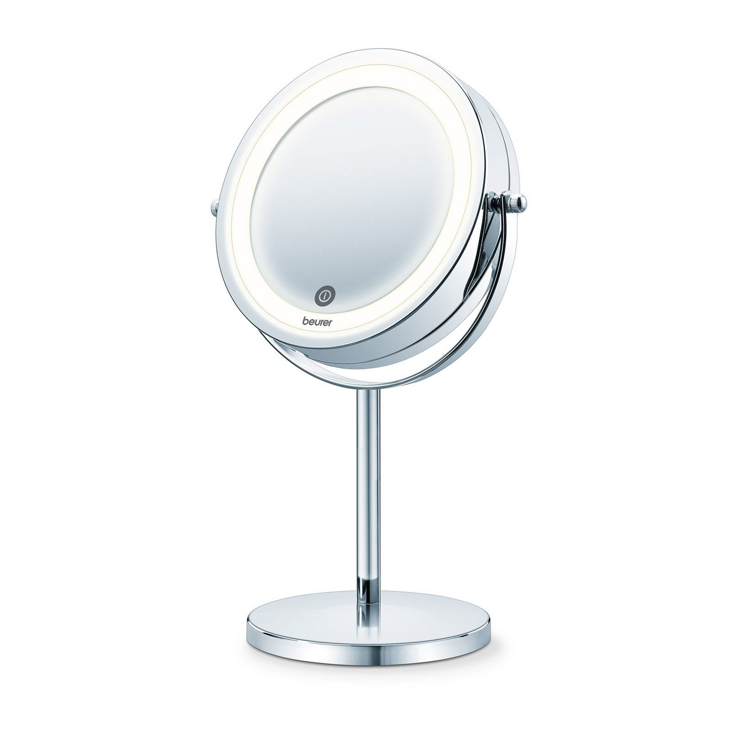 Oglinda cosmetica iluminata, Beurer, BS 55, Senzor tactil, 18 LED-uri, 13 cm, Argintiu (BS 55)-0