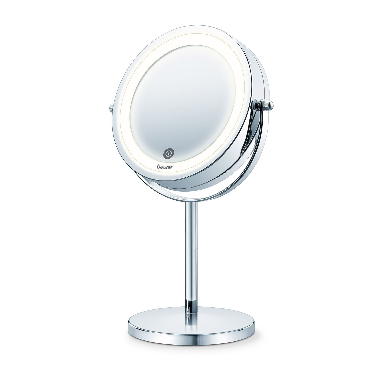 Oglinda cosmetica iluminata, Beurer, BS 55, Senzor tactil, 18 LED-uri, 13 cm, Argintiu (BS 55)-0