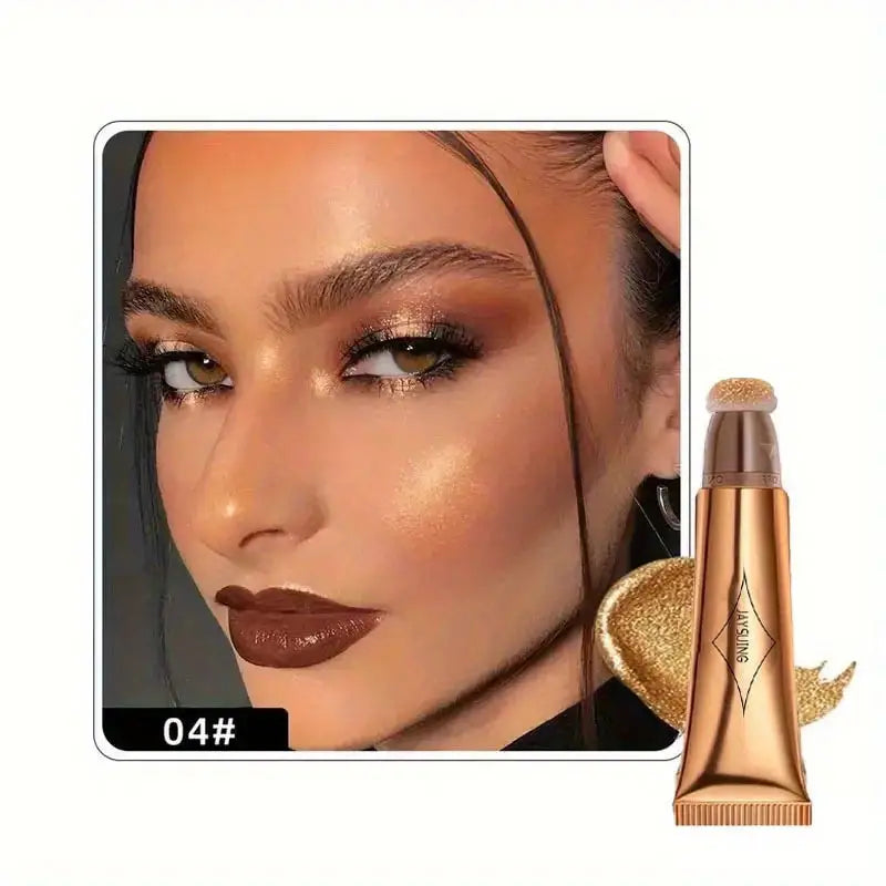 NNETM Waterproof Highlighter Contour Creamy Liquid Stick Cushion - All-in-One Contour, Blush, and Highlight Makeup