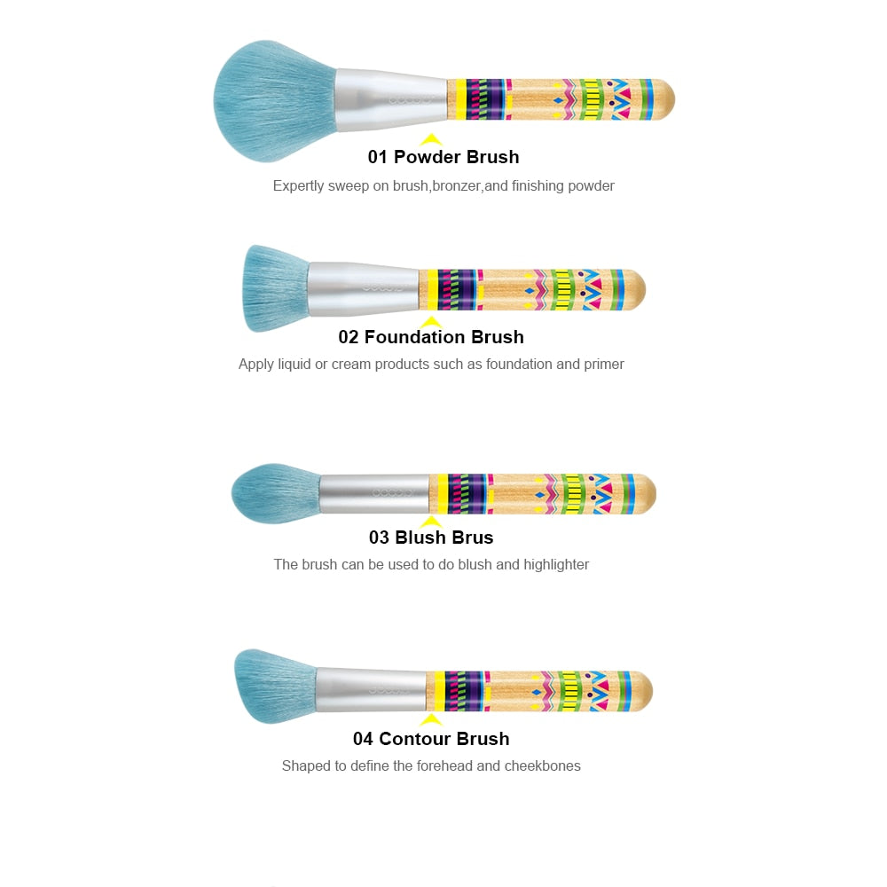 9Pcs Makeup brushes Professional Beauty Make up brush set Synthetic hair Foundation Powder Eye Shadow Blush brushes