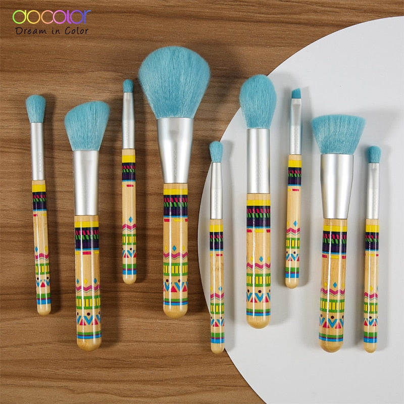 9Pcs Makeup brushes Professional Beauty Make up brush set Synthetic hair Foundation Powder Eye Shadow Blush brushes
